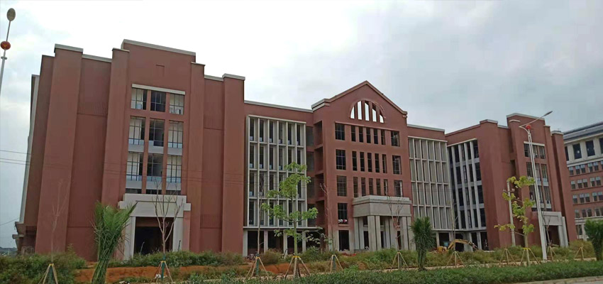 專業廣西真石漆施工廠家！醫科大武鳴校區施工效果實拍八