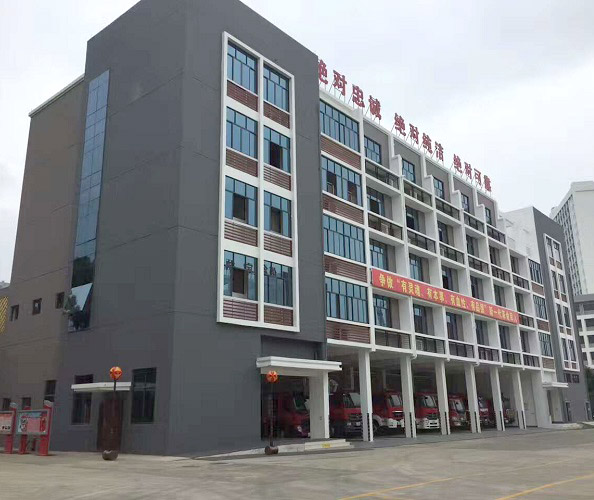 南寧消防大隊外墻翻新采用外墻涂料裝飾系統