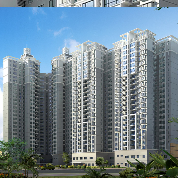 南寧貨九職工住宅綜合樓采用外墻涂料裝飾系統